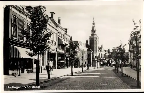 Ak Harlingen Friesland Niederlande, Voorstraat