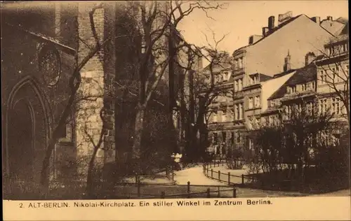 Ak Berlin, Nikolai Kirchplatz