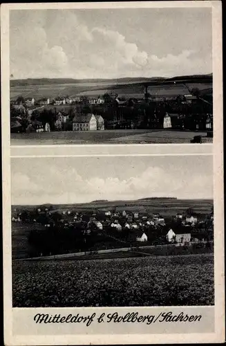 Ak Mitteldorf Stollberg im Erzgebirge, Panorama