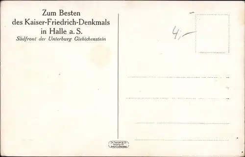 Künstler Ak Giebichenstein Halle an der Saale, Südfront der Unterburg Giebichenstein