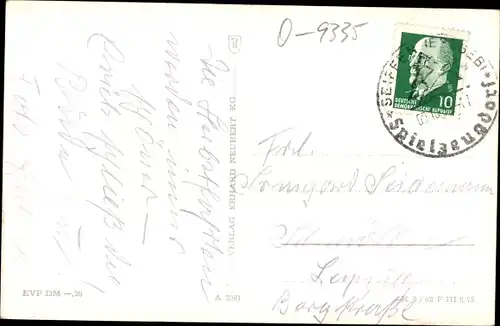 Ak Seiffen im Erzgebirge, Totalansicht, Kirche