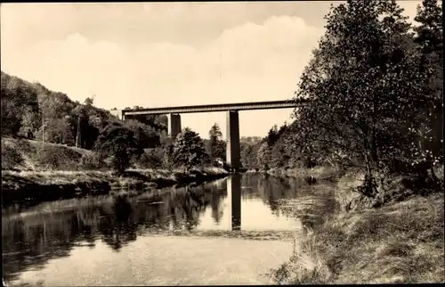 Ak Siebenlehn Großschirma in Sachsen, Reichsautobahnbrücke Muldental