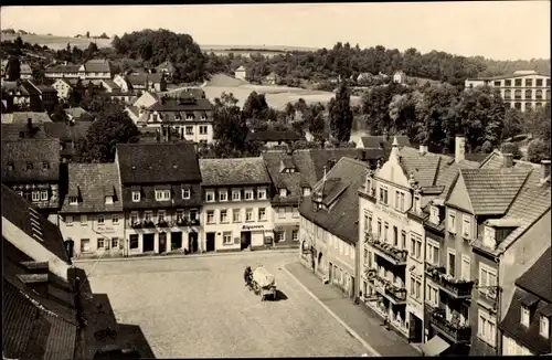 Ak Lunzenau in Sachsen, Marktplatz, Zigarrengeschäft