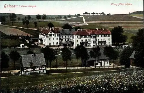 Ak Gelenau im Erzgebirge Sachsen, König-Albert-Heim
