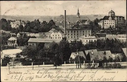 Ak Zschopau im Erzgebirge Sachsen, Panorama