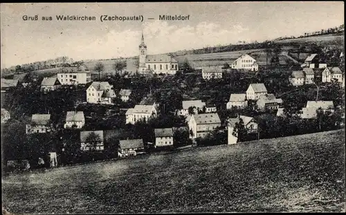 Ak Zschopenthal Waldkirchen Grünhainichen im Erzgebirge Sachsen, Mitteldorf