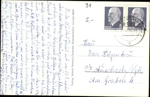 Ak Limbach Oberfrohna in Sachsen, Totalansicht