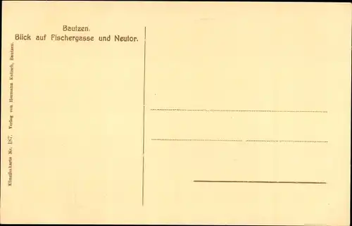 Ak Bautzen in der Oberlausitz, Fischergasse, Neutor, Turm