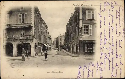 Ak Pont à Mousson Meurthe et Moselle, Rue du Pont