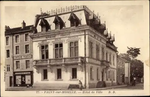 Ak Pagny sur Moselle Meurthe et Moselle, Rathaus
