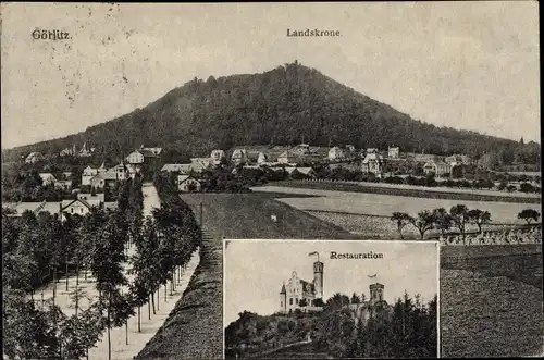 Ak Görlitz in der Lausitz, Landeskrone, Restauration