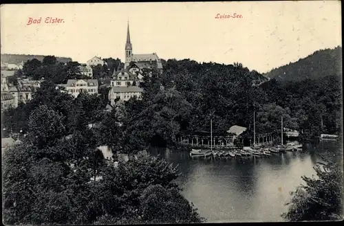 Ak Bad Elster im Vogtland, Luisa-See