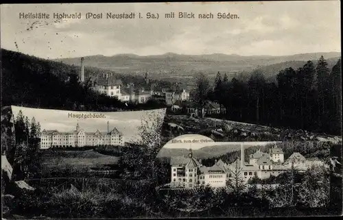 Ak Hohwald Neustadt in Sachsen, Heilstätte mit Umgebung