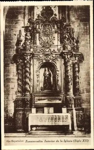 Ak Hondarribia Fuenterrabia Baskenland, Interior de la Iglesia