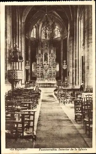 Ak Hondarribia Fuenterrabia Baskenland, Interior de la Iglesia