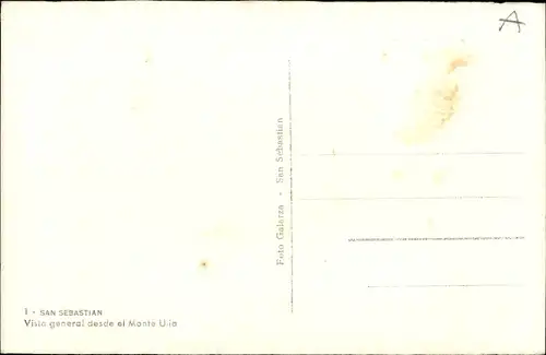 Ak Donostia San Sebastian Baskenland, Gesamtansicht vom Monte Ulia aus