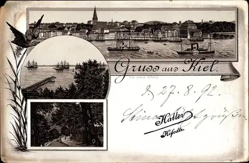 Litho Kiel, Panorama, Seebrücke