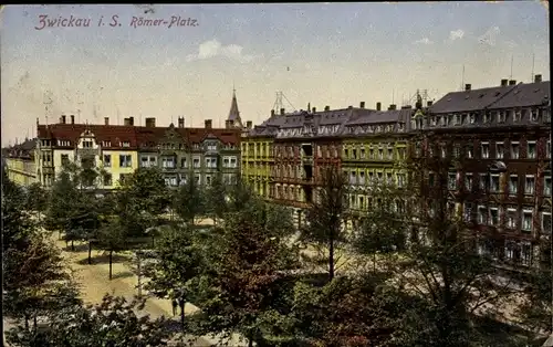 Ak Zwickau in Sachsen, Römerplatz