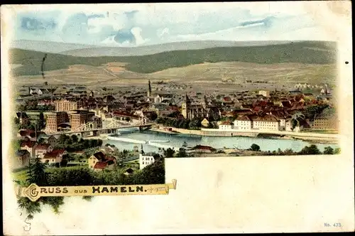 Litho Hameln in Niedersachsen, Panorama