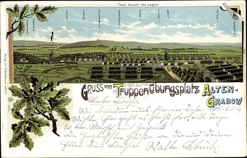 Litho Altengrabow Möckern in Sachsen Anhalt, Gesamtansicht vom Truppenübungsplatz