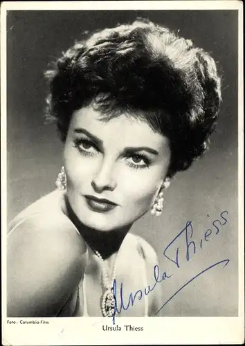 Ak Schauspielerin Ursula Thiess, Portrait, Autogramm