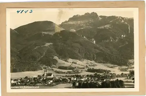 5 Glas Negative Aschau im Chiemgau Oberbayern, Telegramm, Gebirge, Gesamtansicht