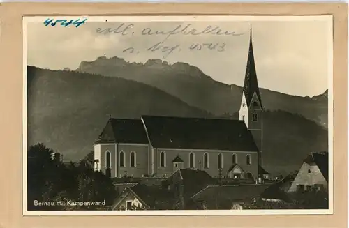 8 Glas Negative Bernau am Chiemsee, Zaun, Kirche, Dorf