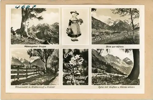 7 Glas Negative Oberstdorf im Oberallgäu, diverse Ansichten, Gesamtansicht, Alpen