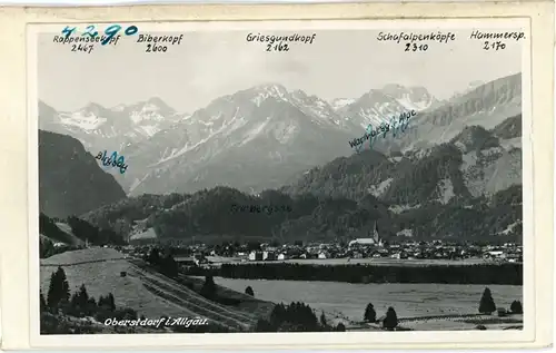 7 Glas Negative Oberstdorf im Oberallgäu, diverse Ansichten, Gesamtansicht, Alpen