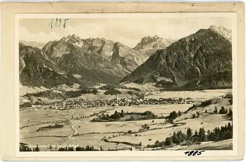 7 Glas Negative Oberstdorf im Oberallgäu, Zaun, Gesamtansicht, Alpen