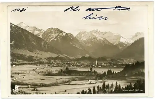 7 Glas Negative Oberstdorf im Oberallgäu, Zaun, Gesamtansicht, Alpen