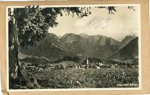 7 Glas Negative Oberstdorf im Oberallgäu, Zaun, Gesamtansicht, Alpen