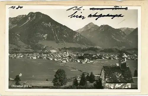 7 Glas Negative Oberstdorf im Oberallgäu, Zaun, Gesamtansicht, Alpen