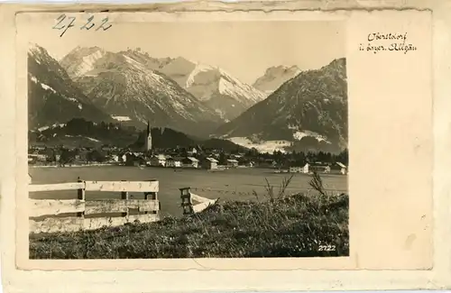 7 Glas Negative Oberstdorf im Oberallgäu, Zaun, Gesamtansicht, Alpen