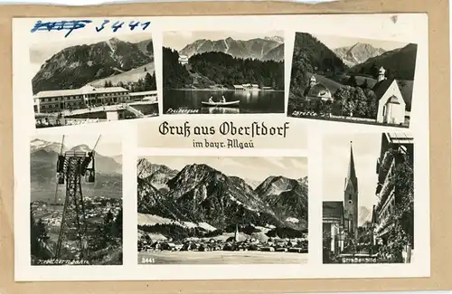 9 Glas Negative Oberstdorf im Oberallgäu, diverse Ansichten, Gesamtansicht, Alpen