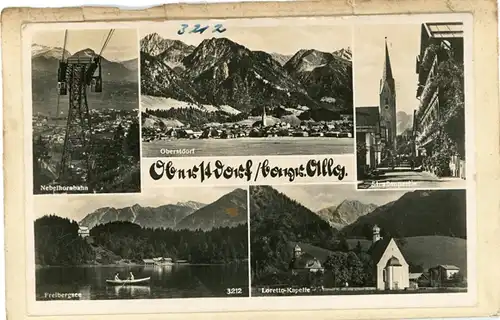 9 Glas Negative Oberstdorf im Oberallgäu, diverse Ansichten, Gesamtansicht, Alpen