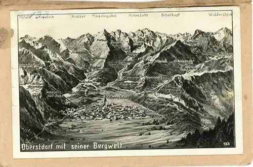 9 Glas Negative Oberstdorf im Oberallgäu, diverse Ansichten, Gesamtansicht, Alpen