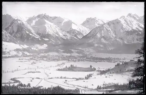 9 Glas Negative Oberstdorf im Oberallgäu, diverse Ansichten, Gesamtansicht, Alpen