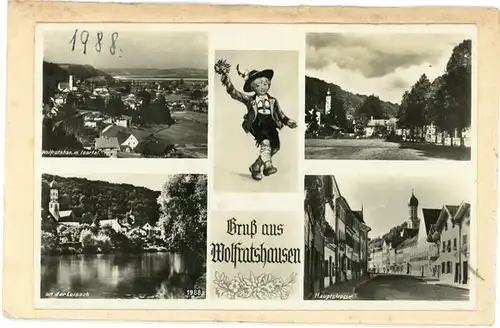 5 Glas Negative Wolfratshausen in Oberbayern, Straße, Totale