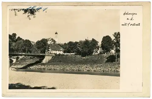 5 Glas Negative Schongau in Oberbayern, Rathaus, Kirche, Totale