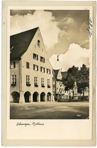 5 Glas Negative Schongau in Oberbayern, Rathaus, Kirche, Totale