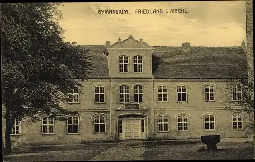 Ak Friedland in Mecklenburg, Gymnasium