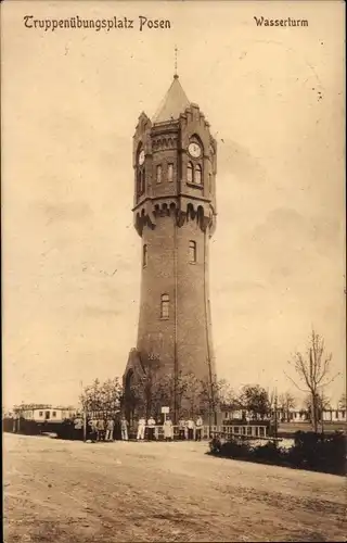 Ak Poznań Posen, Truppenübungsplatz, Wasserturm