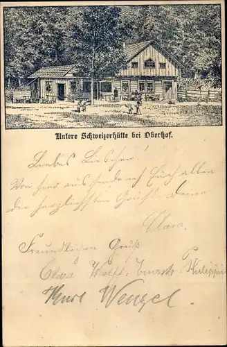 Litho Oberhof im Thüringer Wald, Untere Schweizerhütte