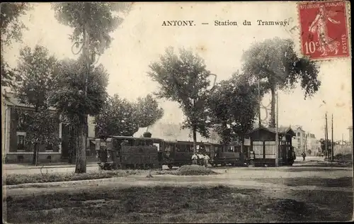 Ak Antony Hauts-de-Seine, Station du Tramway