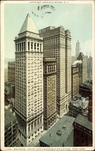 Ak Manhattan New York City USA, Bankers Trust, Equitable Buildings
