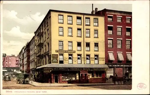 Ak New York City USA, Fraunces Taverne