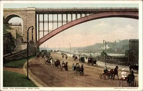 Ak New York City USA, The Speedway