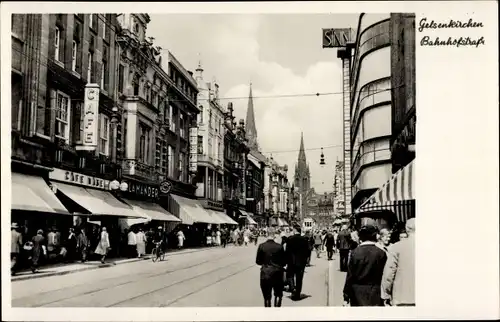 Ak Gelsenkirchen im Ruhrgebiet, Bahnhofstraße, Geschäfte