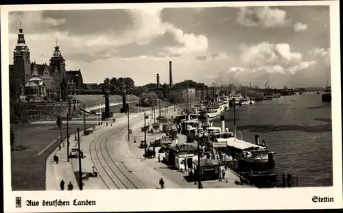 Ak Szczecin Stettin Pommern, Teilansicht, Hakenterrasse